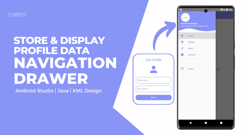 Store & Display Profile Data in Navigation Drawer in Android Studio ...