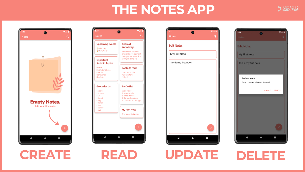 the notes app